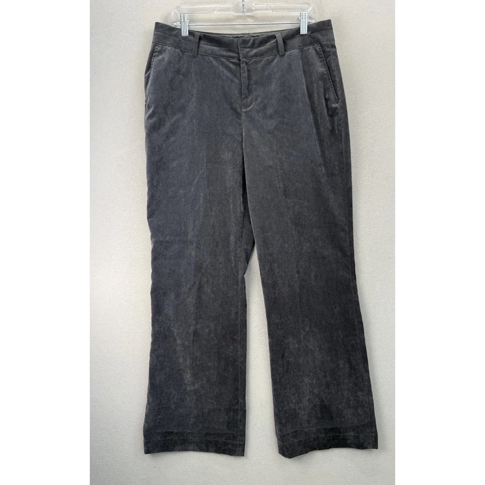 Coldwater Creek Whisper Corduroy Gray Trousers Pants Women's Size 14‎ Wide Leg